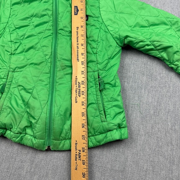 Patagonia Jacket Girls XS 5/6 Green Nano Puffer Full Zip Primaloft Mock Neck - Picture 14 of 16